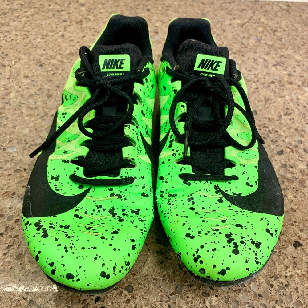 Nike Zoom Speckled Green Racing Cleats - Size 7
